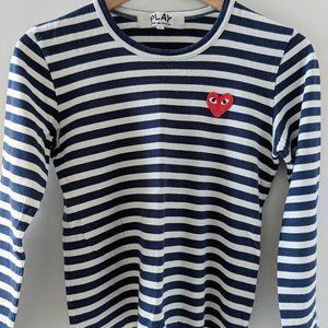 Comme Des Garcons Play Striped Striped Long Sleeve